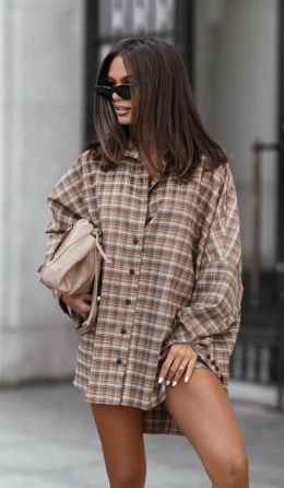 Koszula Krata beige