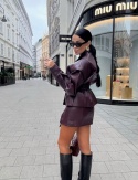 Kurtka skórzana Classy Burgund
