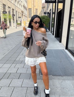 Sweter Long Beige
