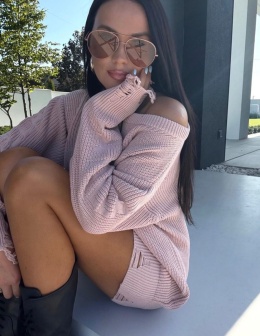 Sweter Long Puder