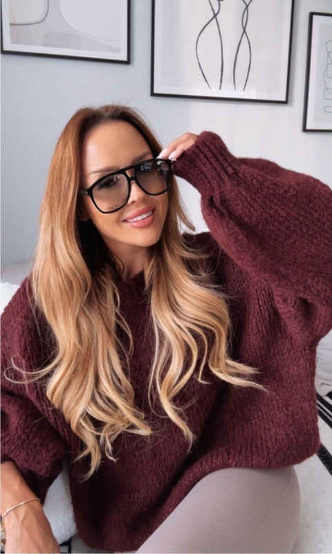 Sweter Chmurka Burgund